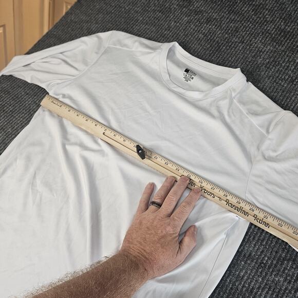 Texfit Shirts Mens Large 3 Pack Quick Dry Long Sleeve Black White Gray Athletic - Picture 6 of 14